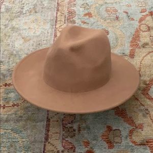 Free People dusty pink fedora hat